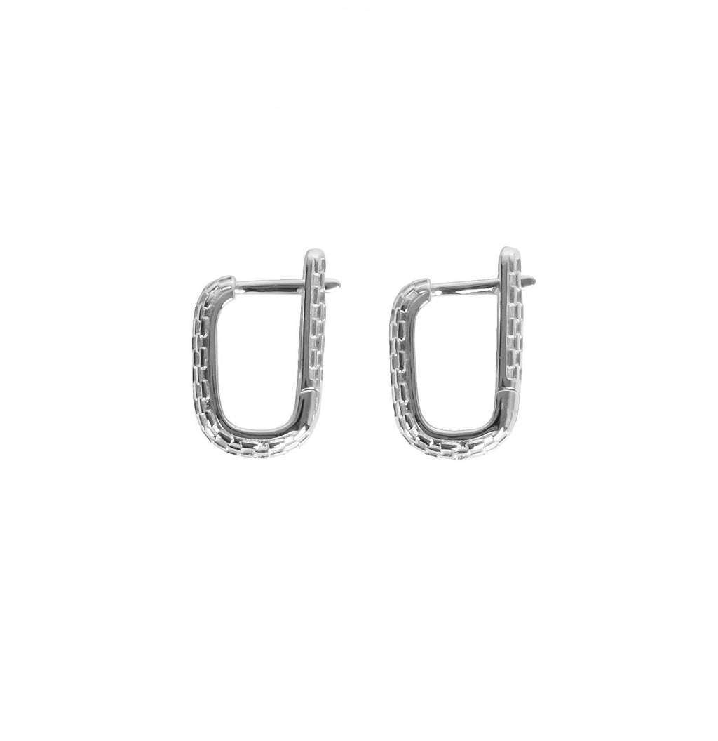 Honey Bee Hoopy Earrings - Rose Gold and Silver