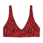 Crimson Zebra Recycled Padded Bikini Top