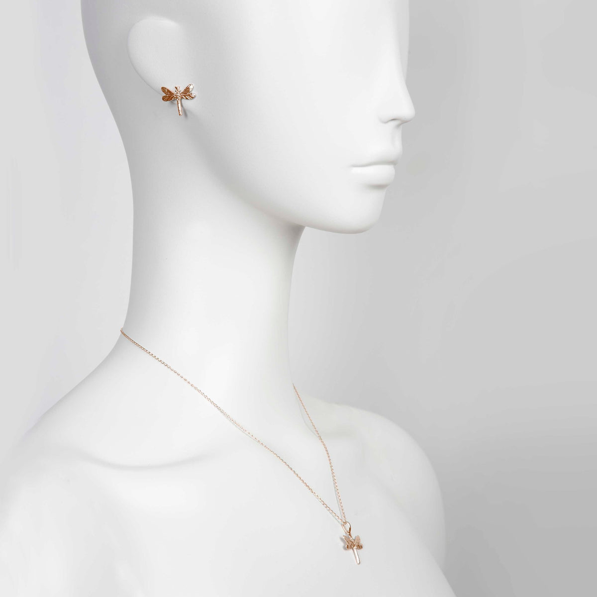 Rose Dragonfly Earrings