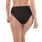 Timeless Black Recycled High-Waisted Bikini Bottom in Black