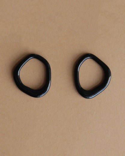 Rozenthal Arp Pearl and Porcelain Hoops - Black, photo 3