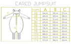 Baby Jumpsuit with Hood - Bear in Glasses on Peach Print