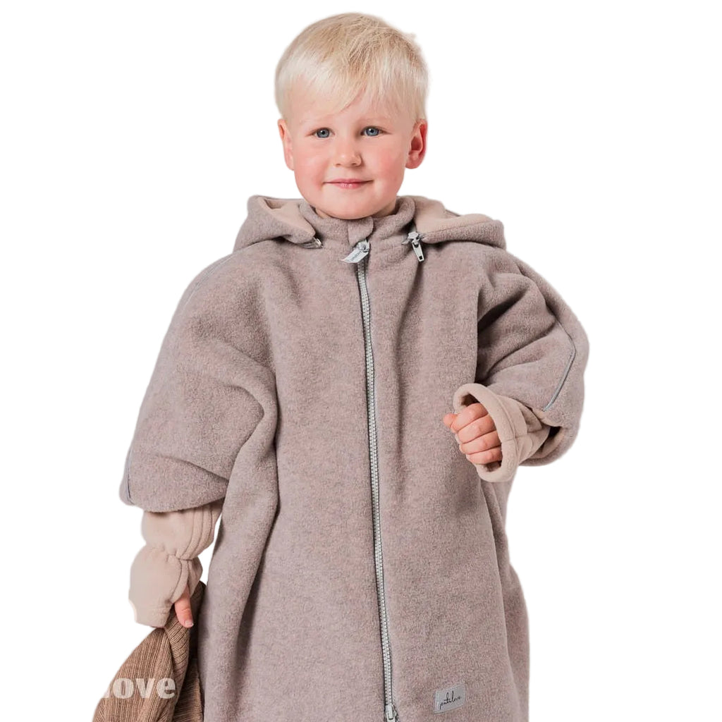 Car Poncho For Kids - Lamb Beige