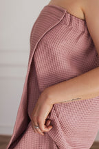 Cotton Waffle Sauna Wrap With Velcro