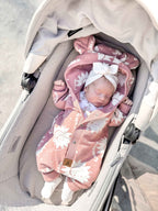 Eared Jumpsuit for Babies and Kids - Pink Suns