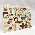 Extra large Montessori busy board with activities (60×80 cm)