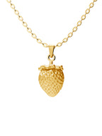 Gold Strawberry Silver Pendant
