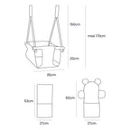Indoor Baby Swing, Square - Grey