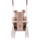 Indoor Baby Swing, Teddy - Pink Powder