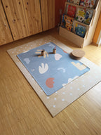 Kids Mealtime Floor Mat, Non-Slip & Waterproof - Organic Sea