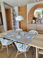 Kids Mealtime Floor Mat, Non-Slip & Waterproof - Organic Sea