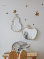 Kids Room Pear Mirror – Child-Friendly Acrylic & Wood