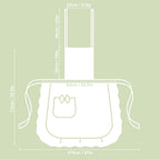 Ladies Apron with Ruffles - Francine Black