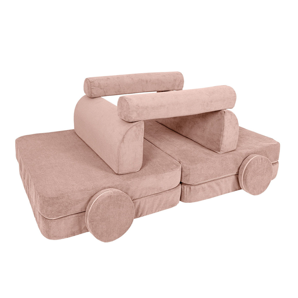 Large Modular Sofa for Kids - Slimcord Corduroy Pink