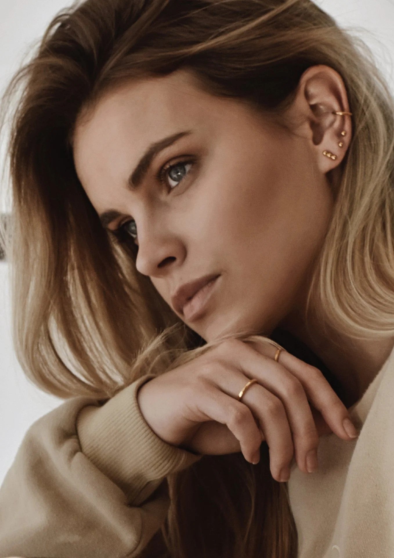 Line Ear Cuff - Gold