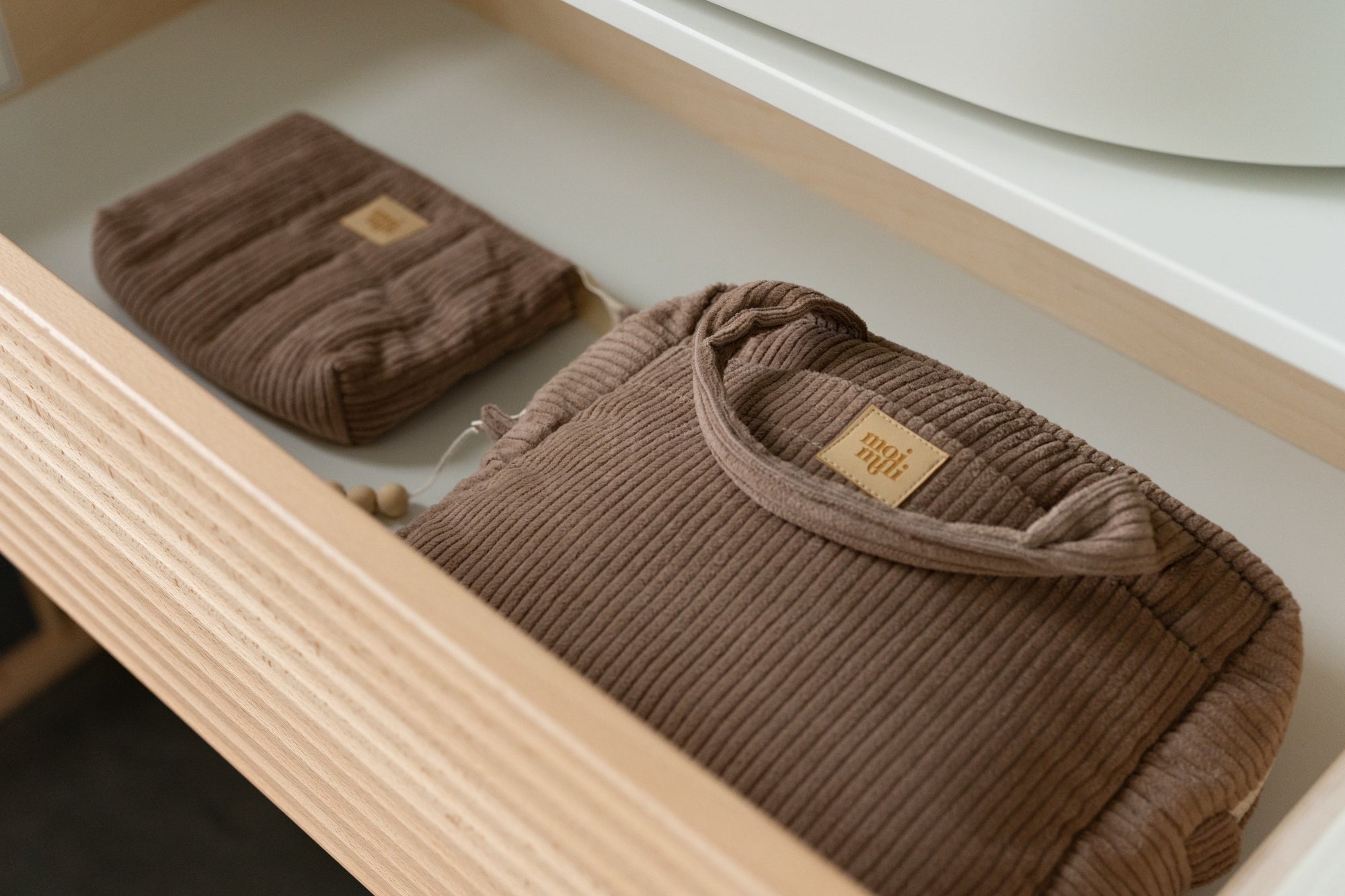 Make-Up Bag Set of 2 - Latte