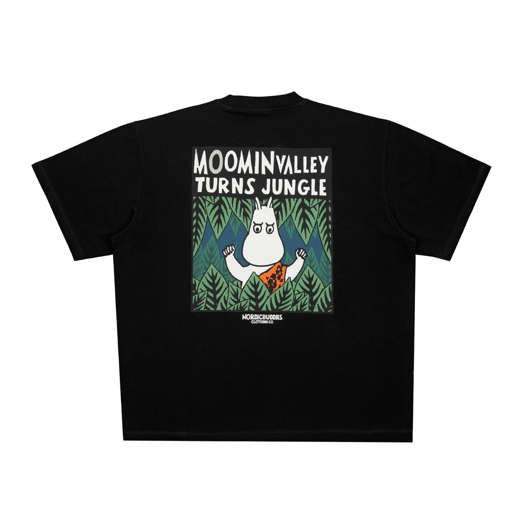 Moomintroll Jungle Heavy Unisex T-särk - must