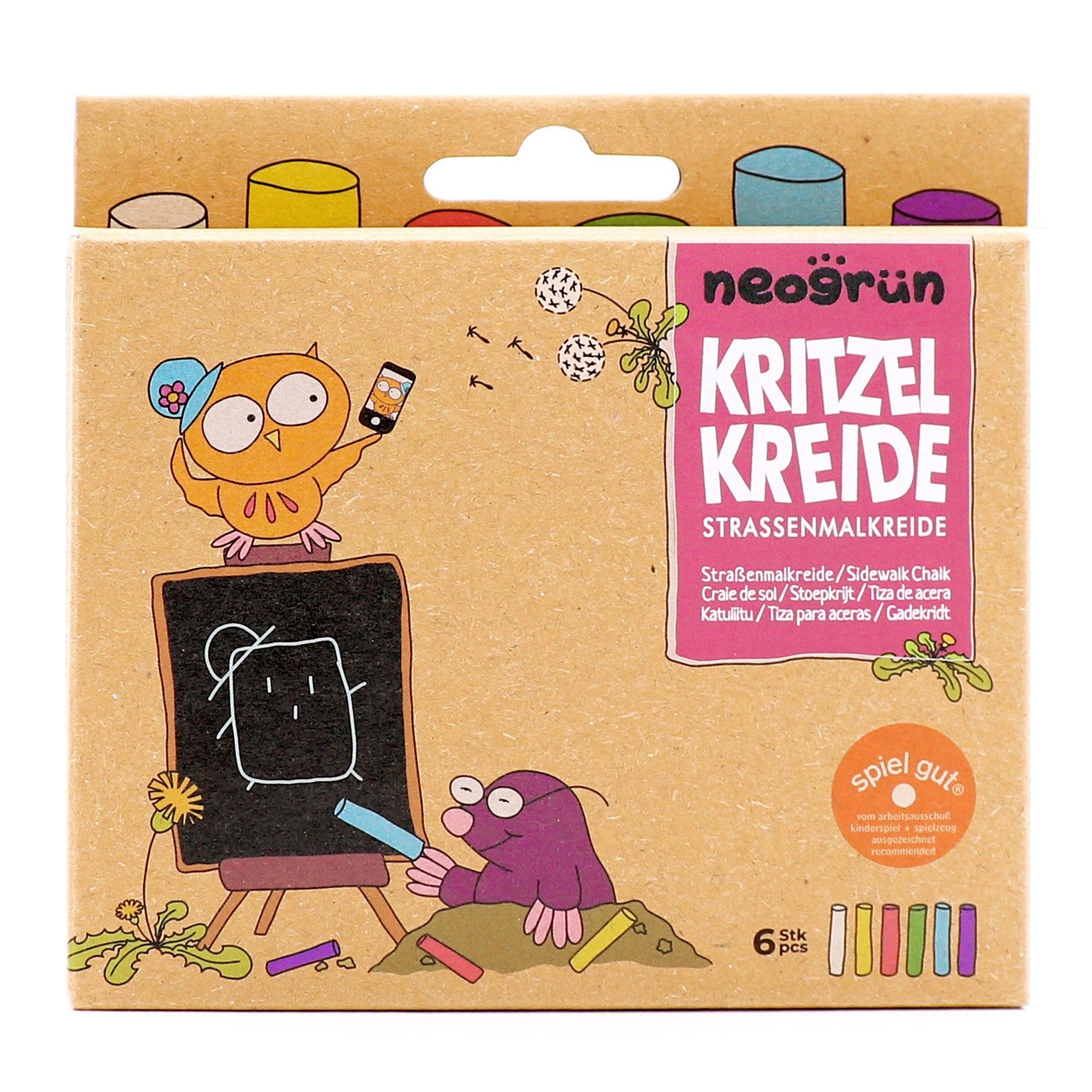 Neogrün Organic Street Chalks – 6pcs