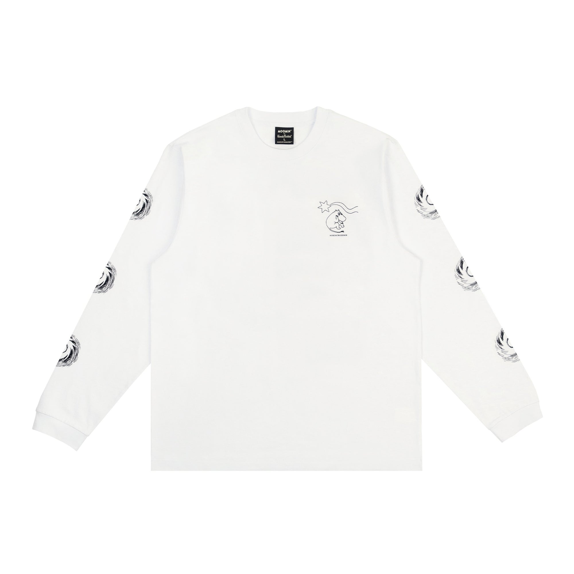 Novels Longsleeve Shirt With Cuffrib Unisex - White