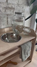 Montessori Wooden Washbasin With Storage for Kids - Small