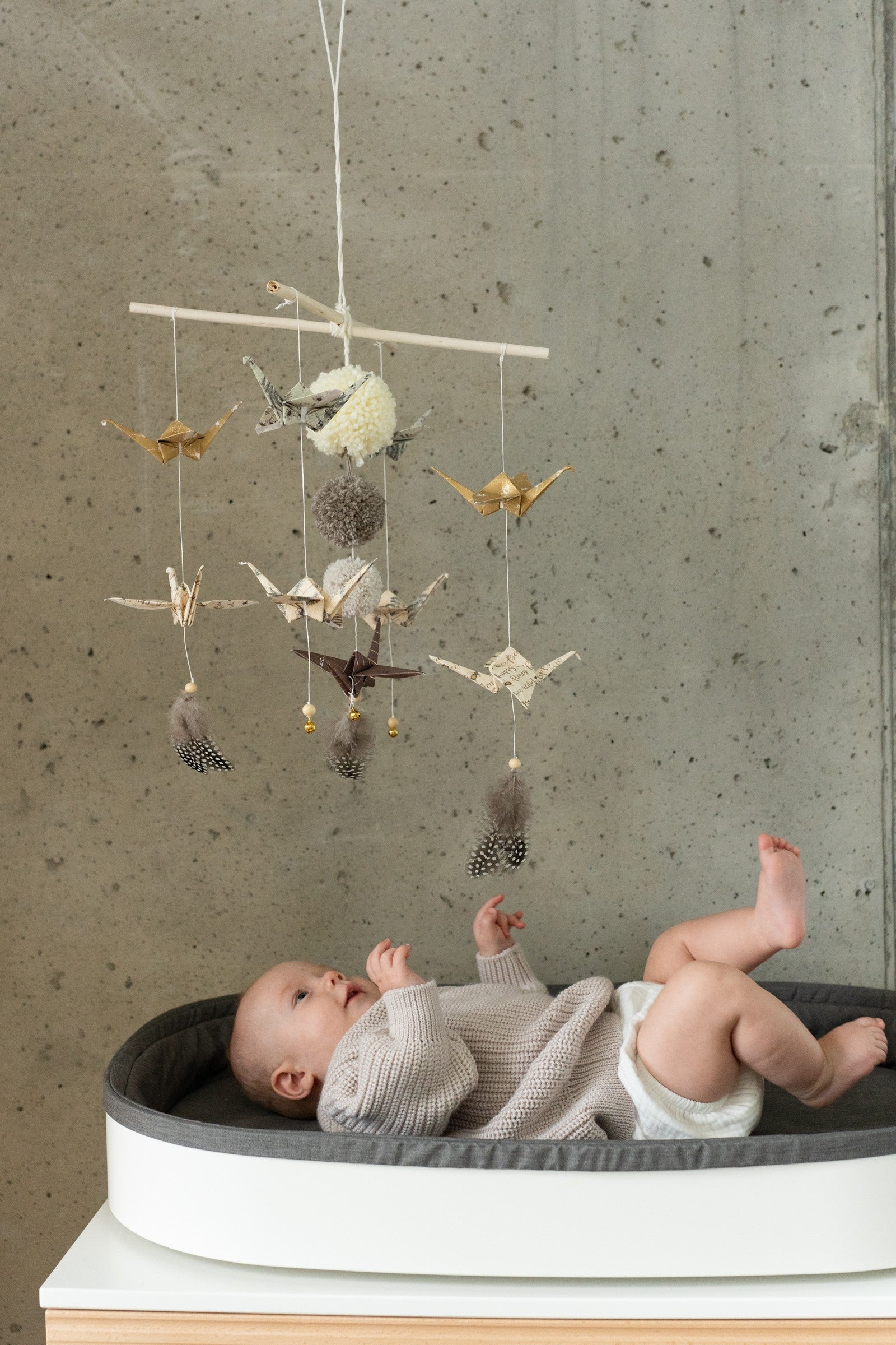 Origami Nursery Mobile - Gold Dust