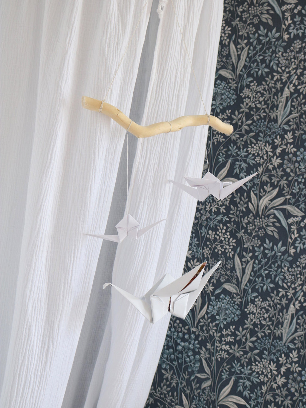Origami Nursery Mobile - White