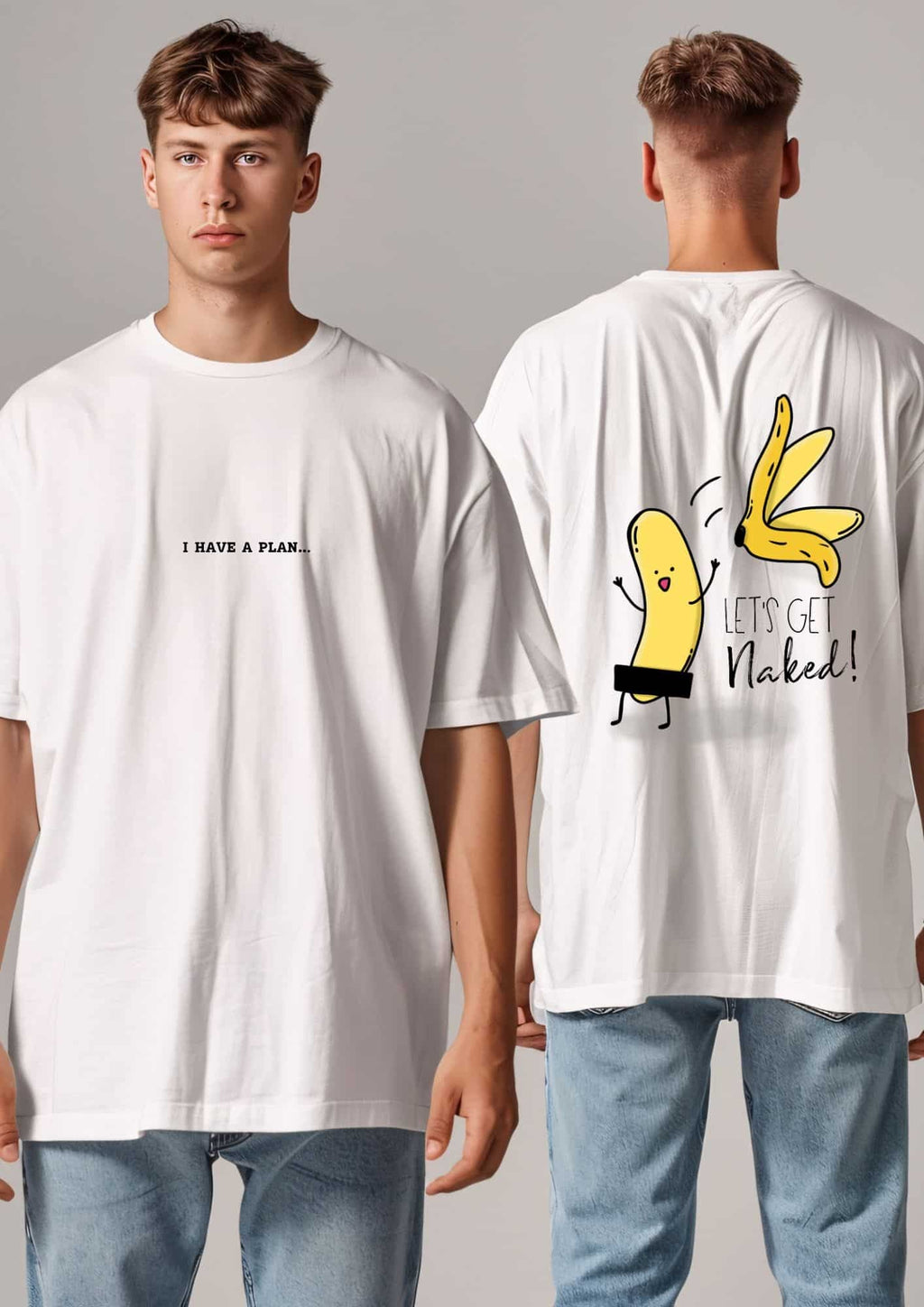 Oversized T-särk Let's Get Naked