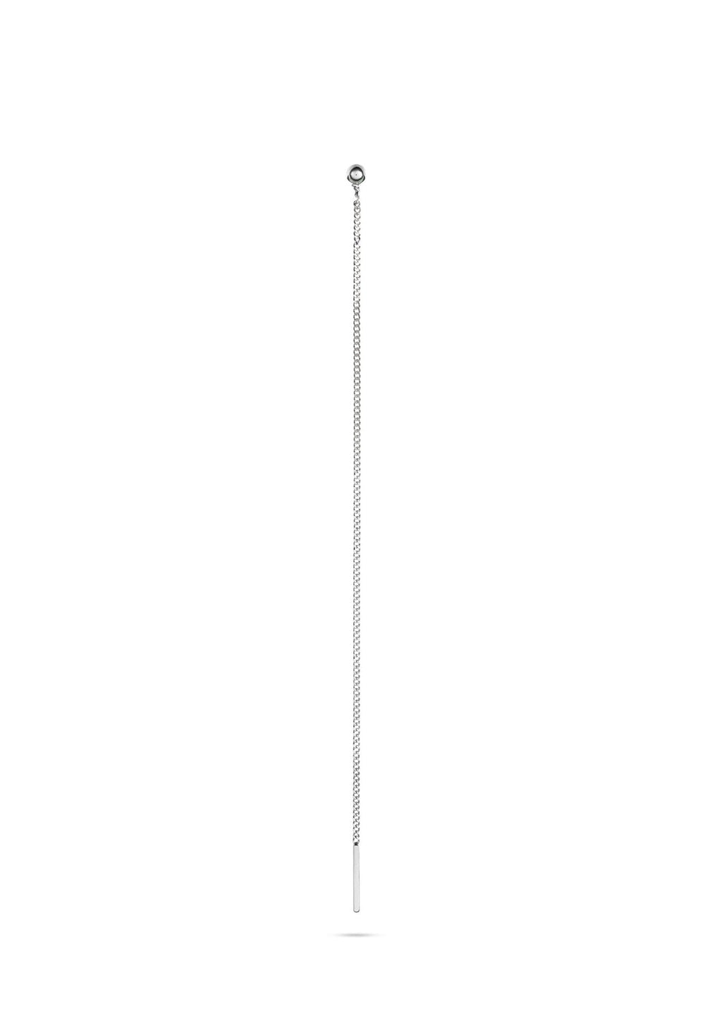 Pin Up Threader Chain Earrings - Silver