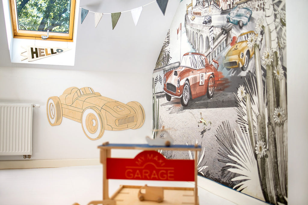 Wooden Wall Decoration - Retro Car
