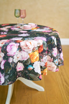 Round Tablecloth - Francine Black