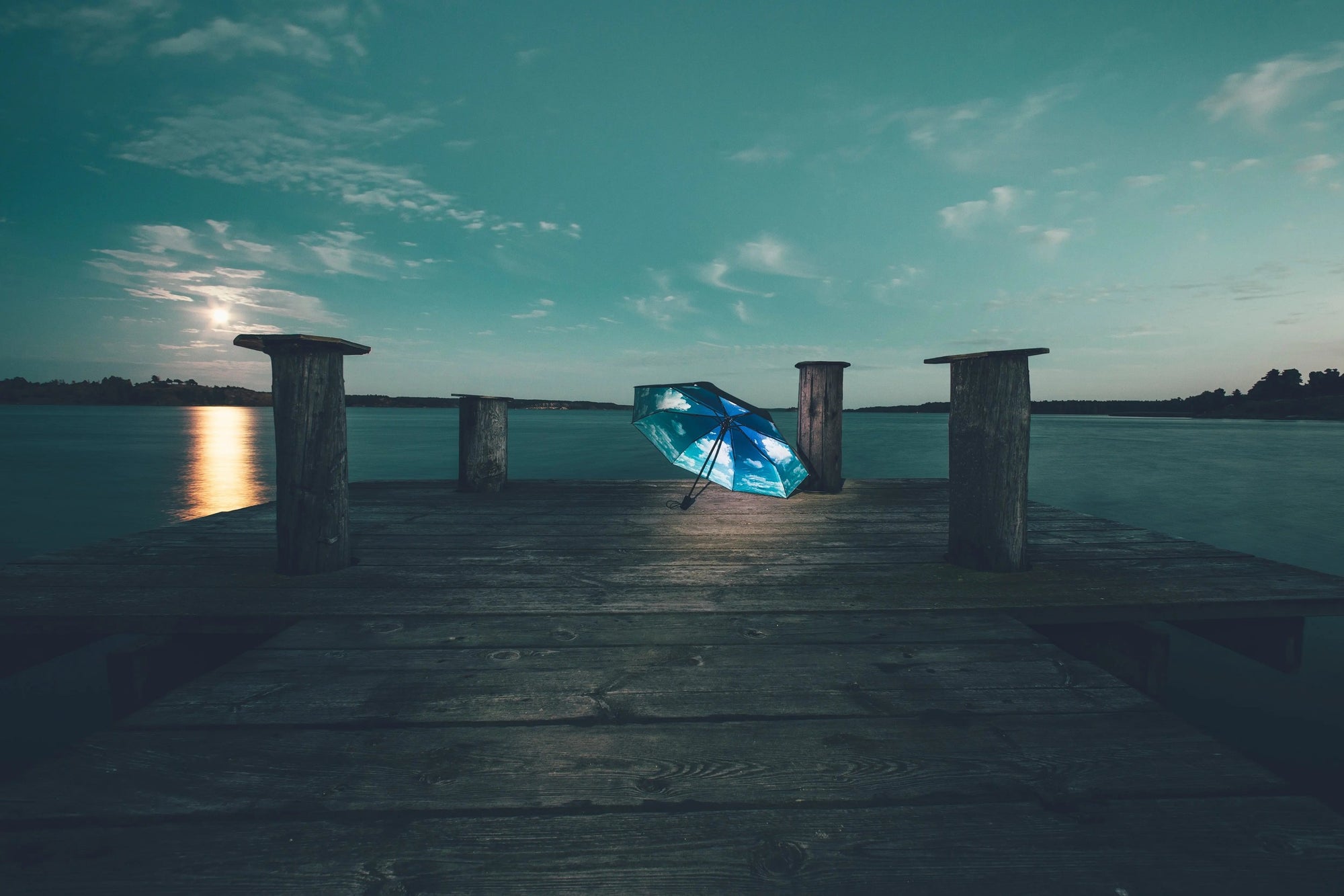 Sky Lake Umbrella – Windproof & UPF50+ Protection