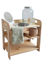 Small Single Montessori Wash Station with Lid