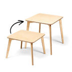 TULLA - Height-extendable Kids Table - Natural Wood