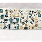 Two-piece wall activity panel (60×80 + 60×39 cm)