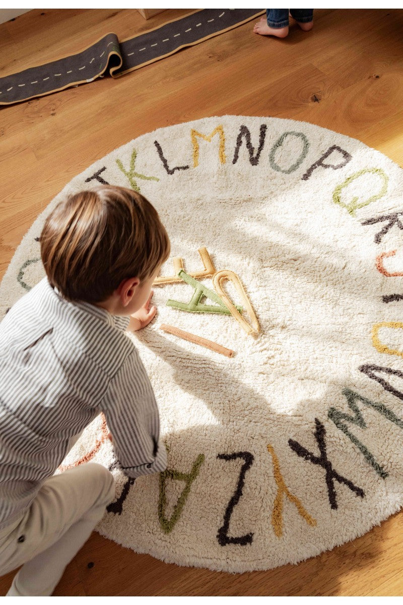 Washable Rug ABC color and letters, 120 cm