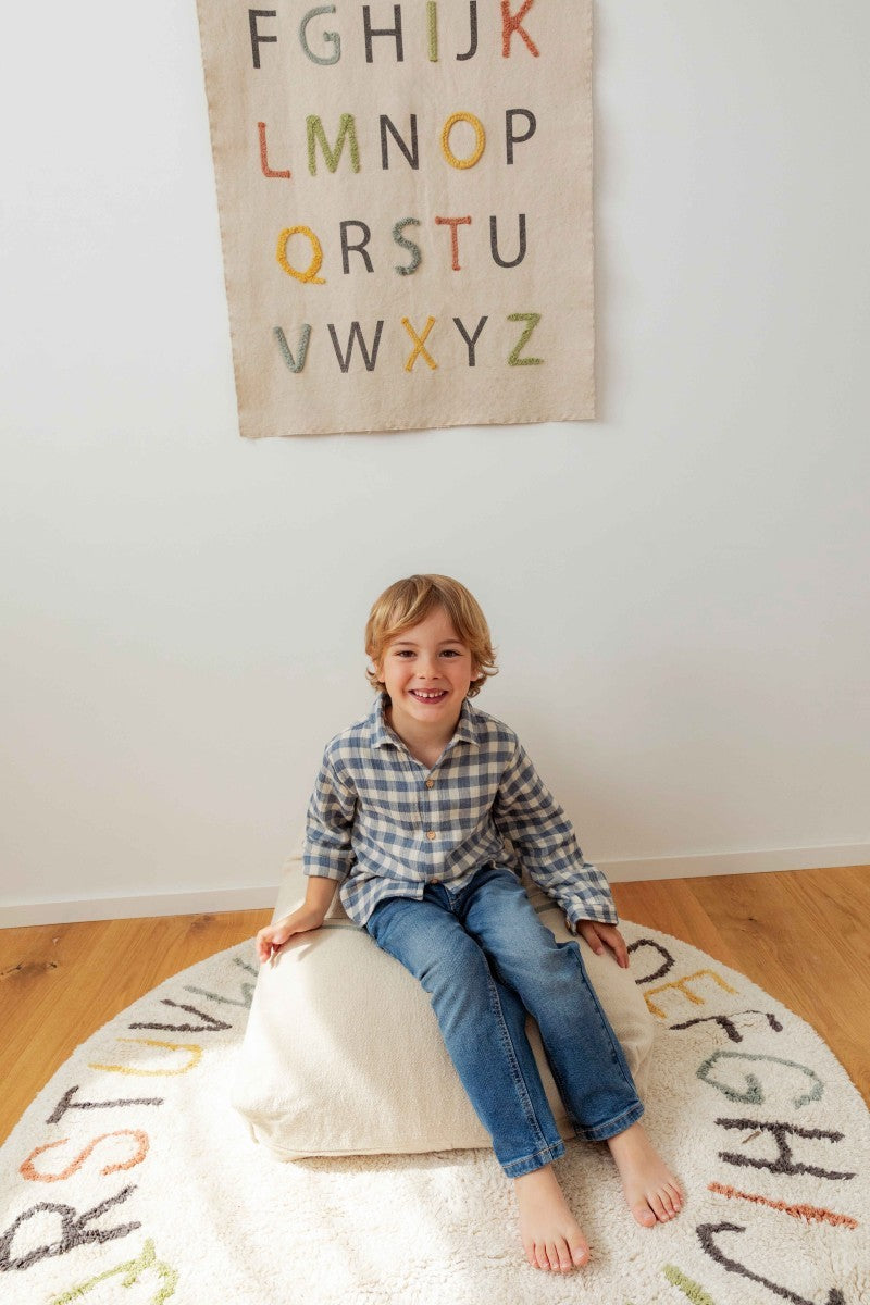 Washable Rug ABC color and letters, 120 cm