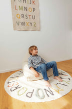 Washable Rug ABC color and letters, 120 cm