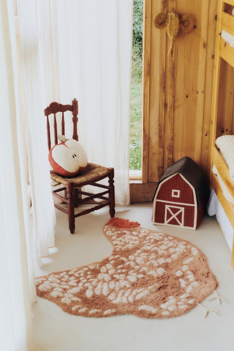 Washable Rug Chicken, 110 x 100 cm