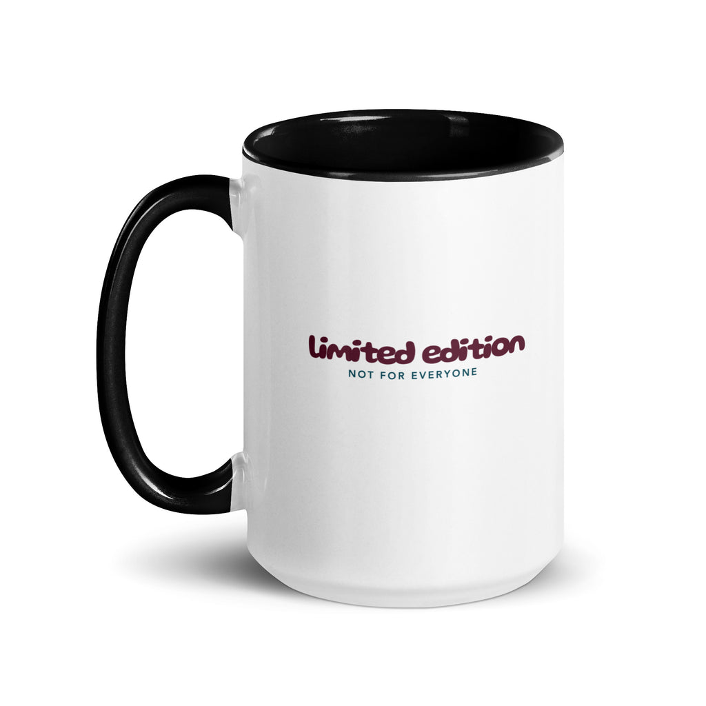 valge keraamiline kruus musta sisuga limited edition not for everyone