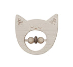 Wooden Rattle - Cat